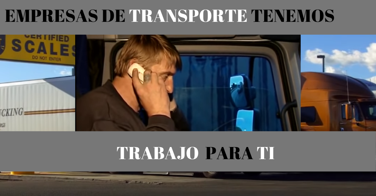 VACANTES EN EMPRESAS DE TRANSPORTE