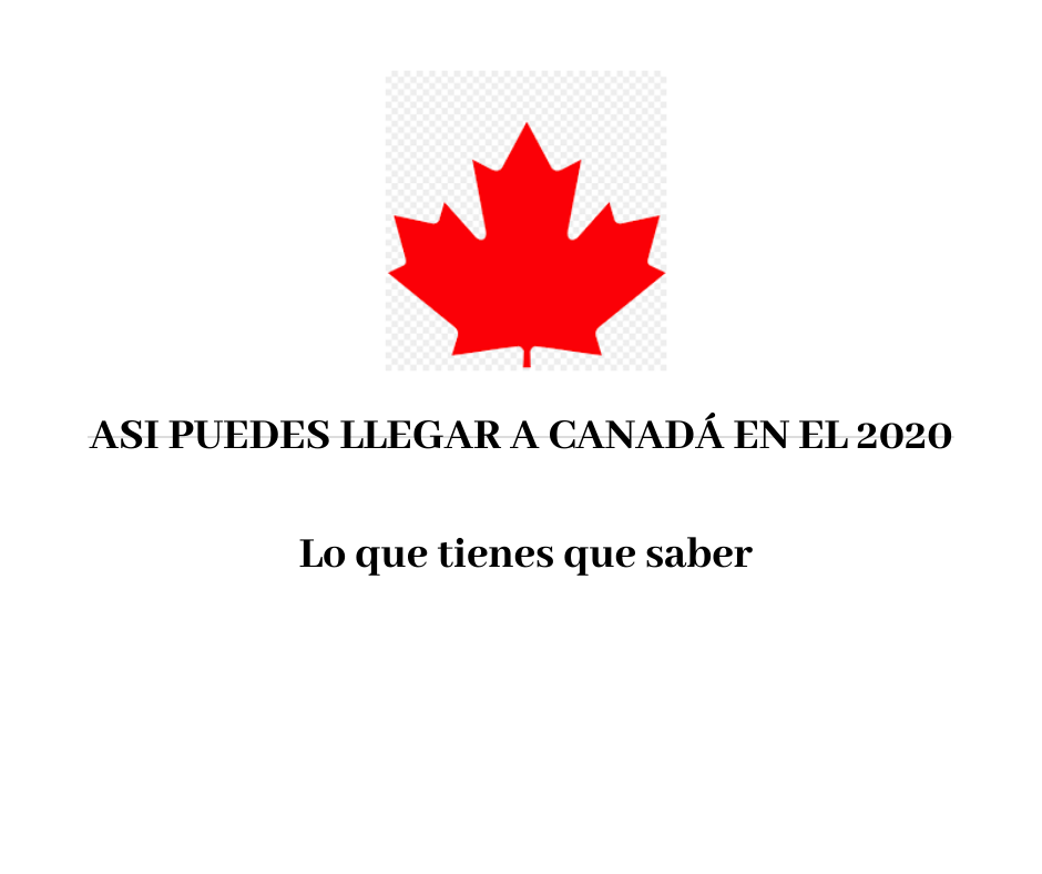 ASI ES COMO PUEDES LLEGAR A CANADÁ EN EL 2020